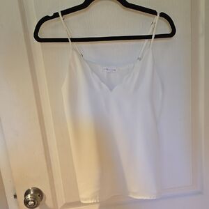 Socialite White Scalloped Camisole
